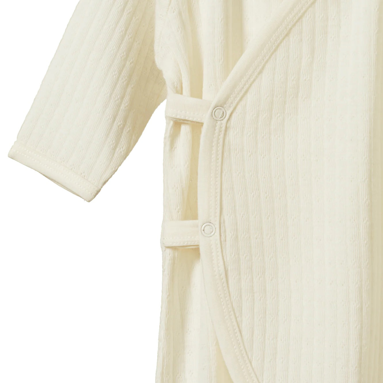 Merino Pointelle Kimono Stretch & Grow / Natural