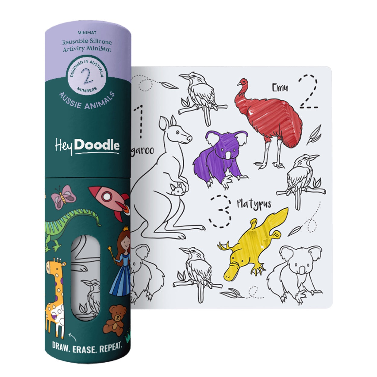 Silicone Drawing Mini Mat / Aussie Animals