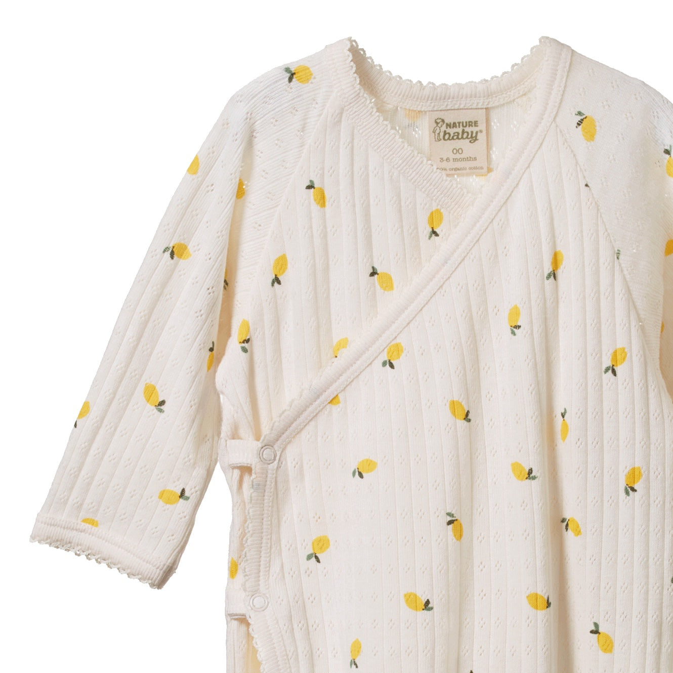 Pointelle Kimono Stretch & Grow / Lemon