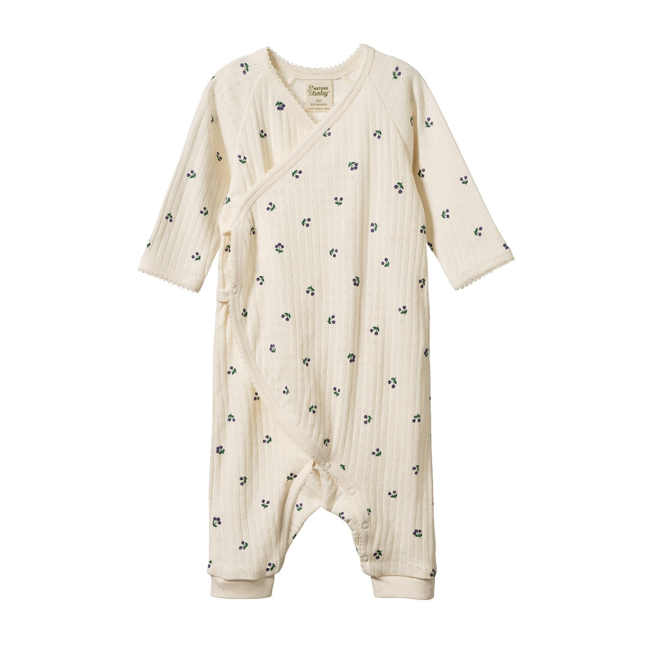 Pointelle Kimono Stretch & Grow / Winter Berry