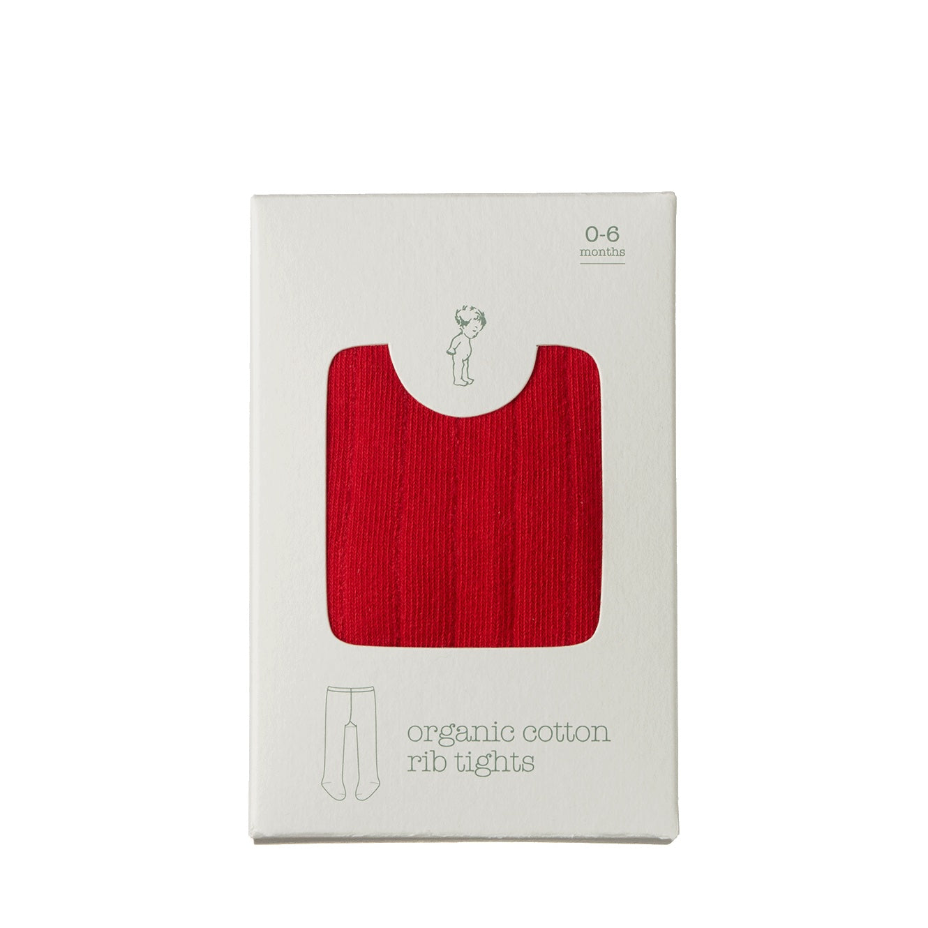 Organic Cotton Tights / Raspberry Red