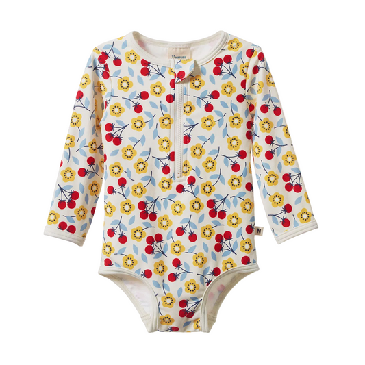 One Piece Bathing Swimsuit / Kitchen Garden Print