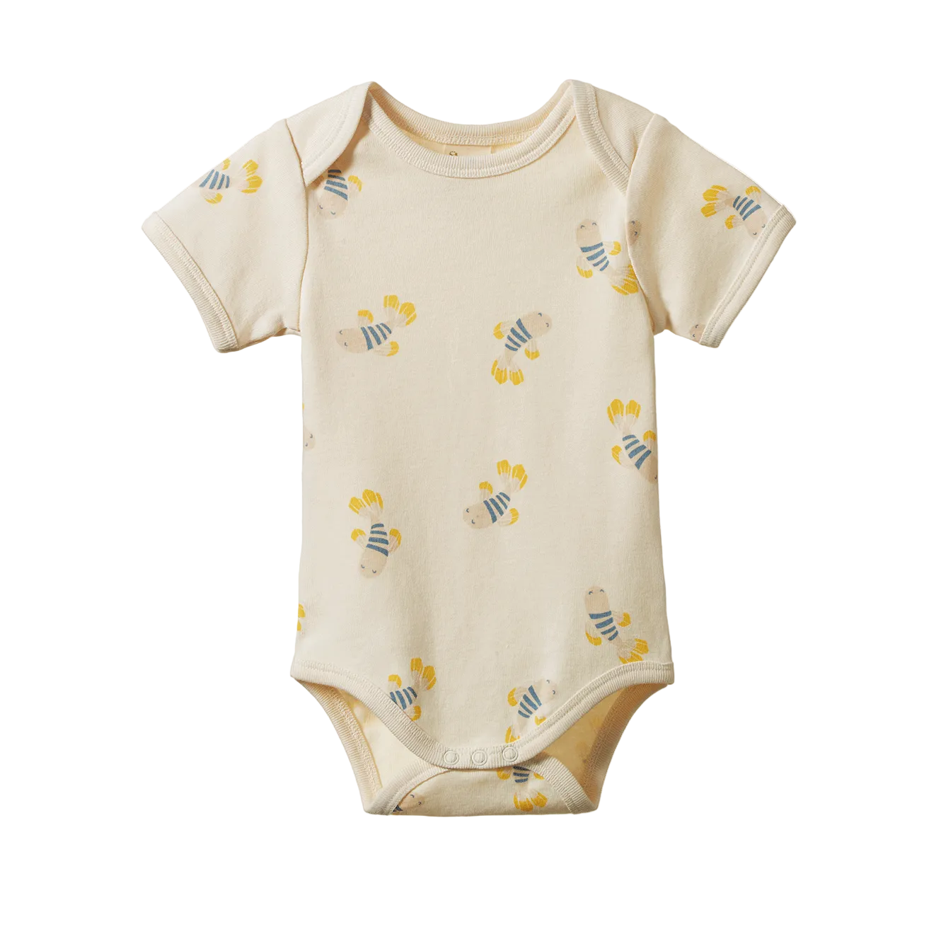 Cotton Short Sleeve Bodysuit / Fish Fable Print