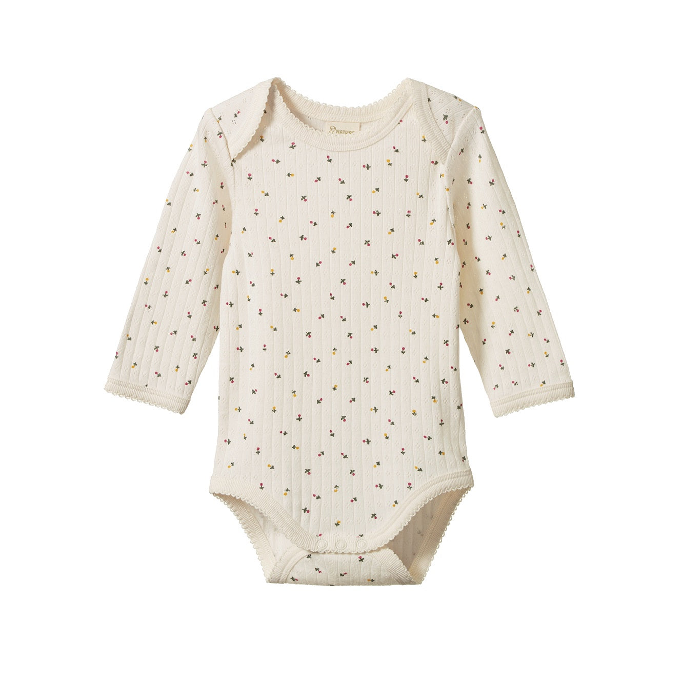 Pointelle Long Sleeve Bodysuit / Aster Floral