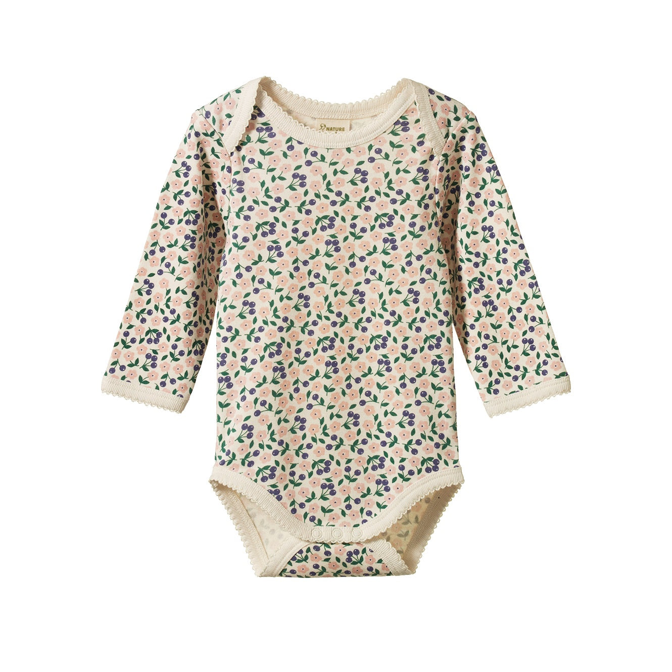 Cotton Long Sleeve Bodysuit / Briarwood