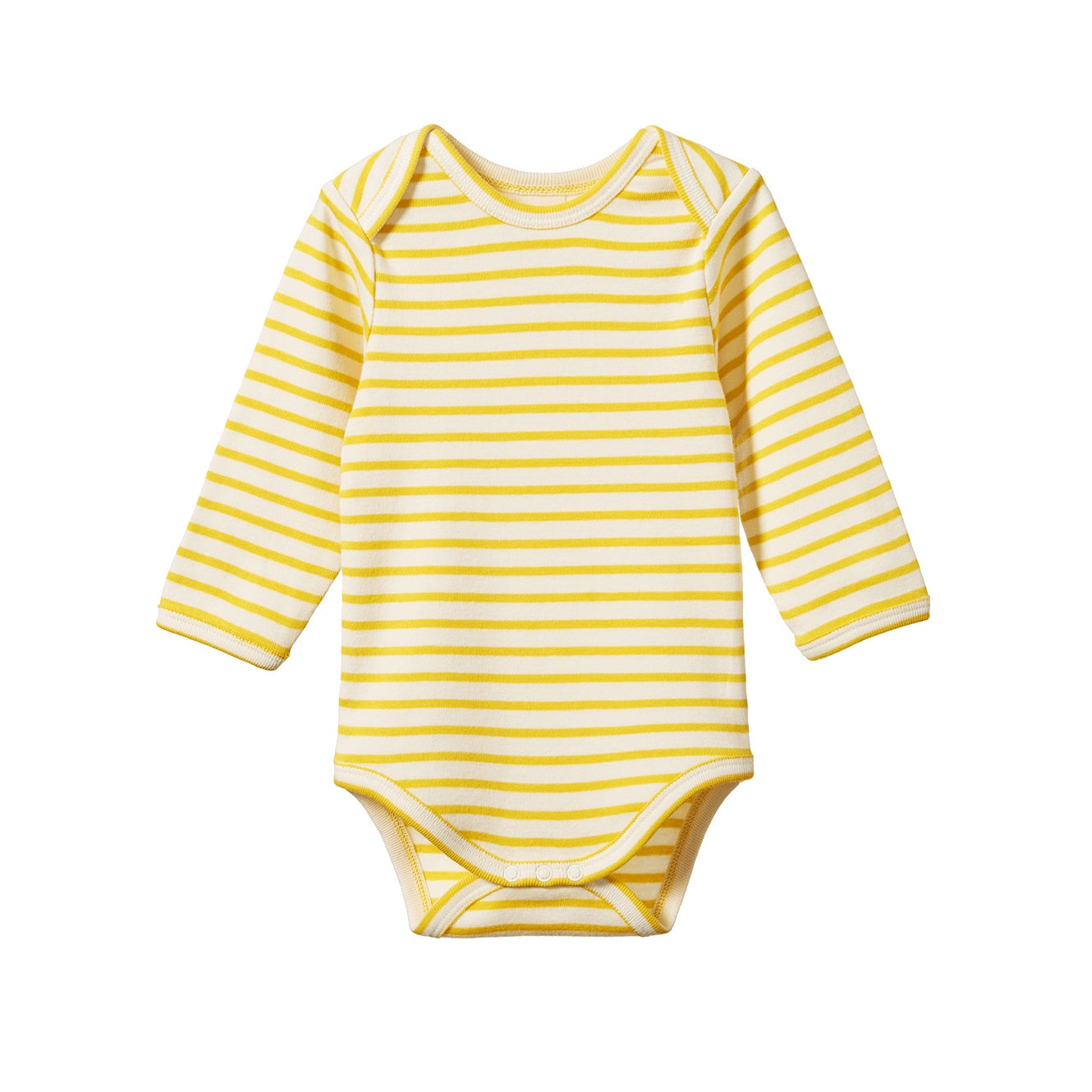 Cotton Long Sleeve Bodysuit / Sunburst Sailor Stripe