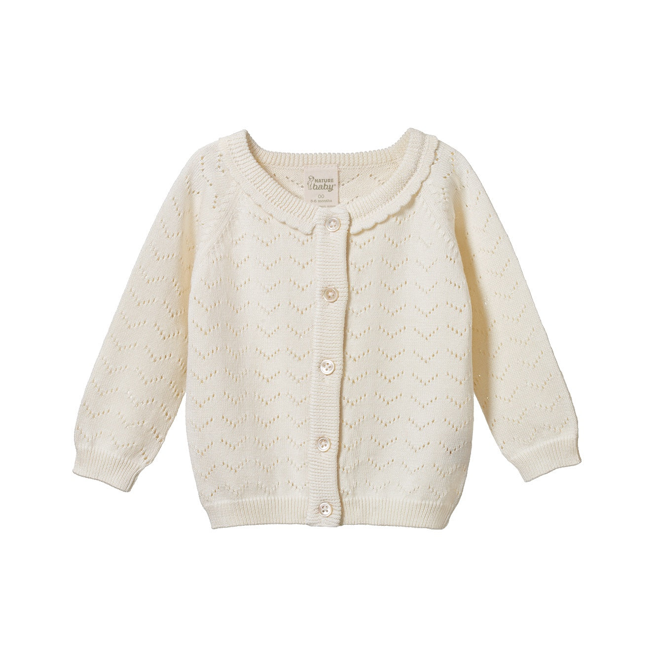 Piper Cardigan / Natural Pointelle