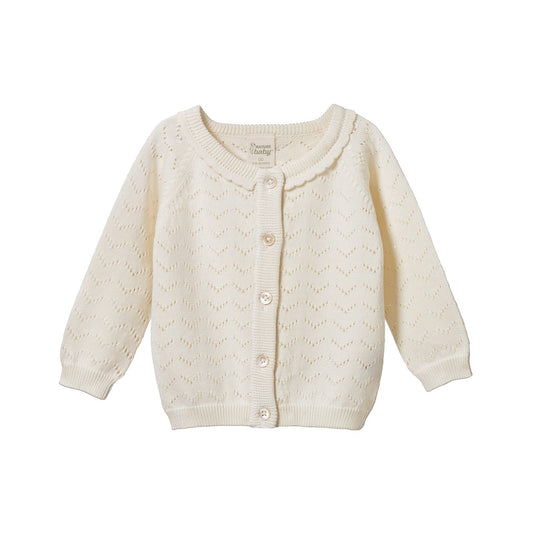 Piper Cardigan / Natural Pointelle