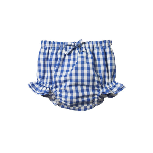Gingham Petal Bloomers / Isle Blue Check