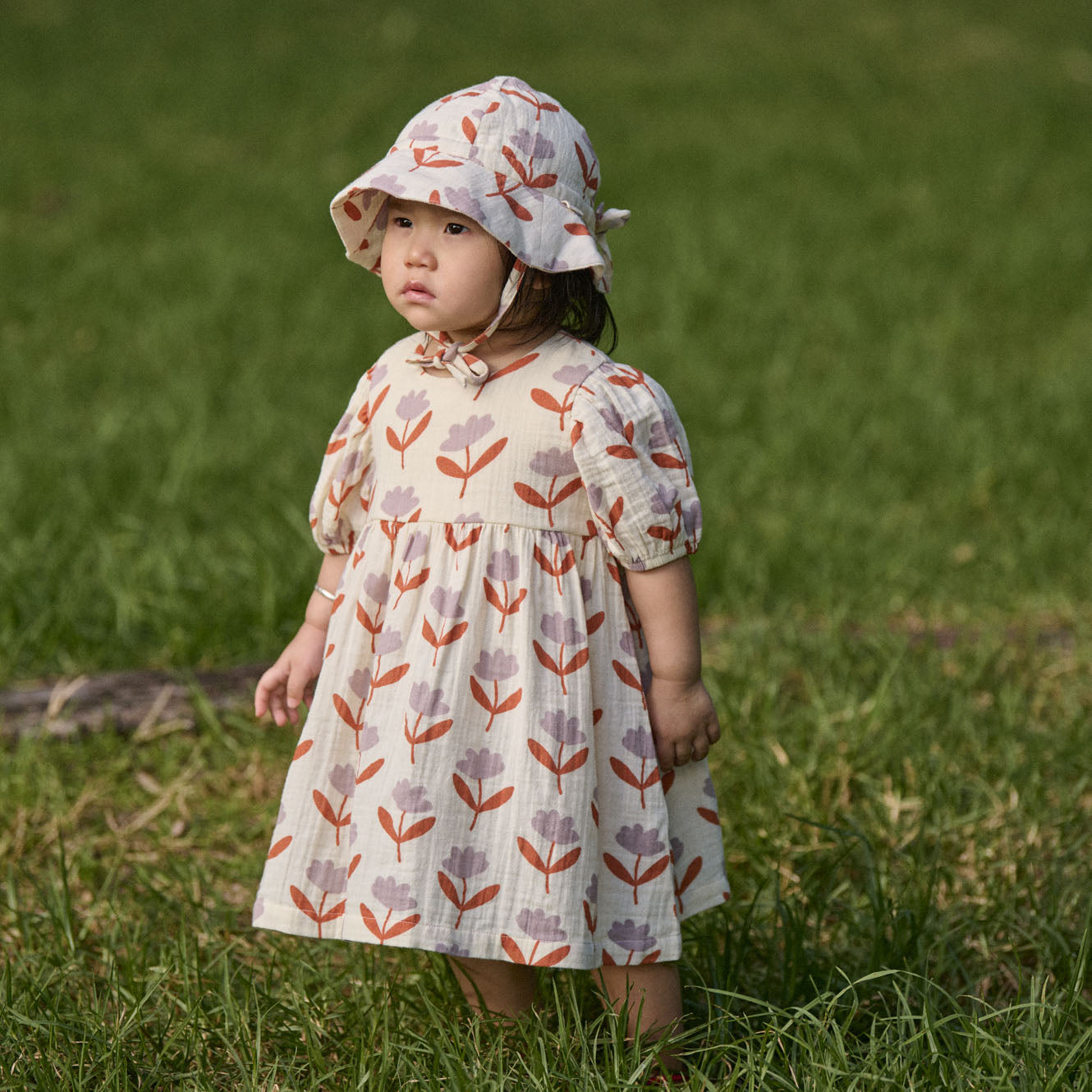 Muslin Sunhat / Fleurette Print