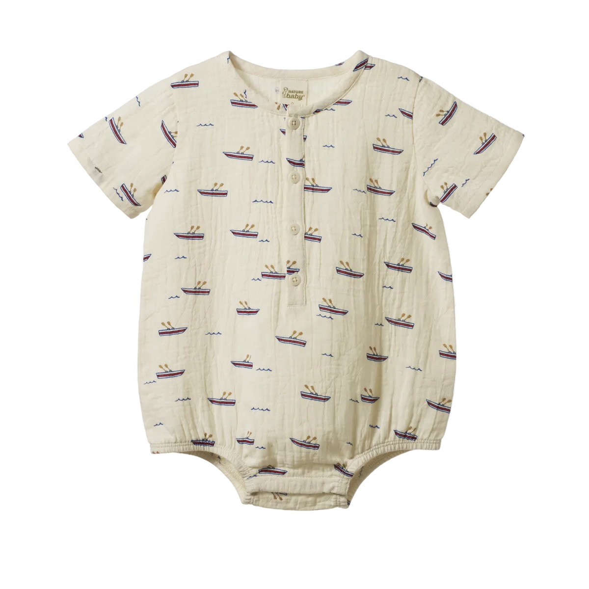Monty Suit Muslin / Row Boats Print