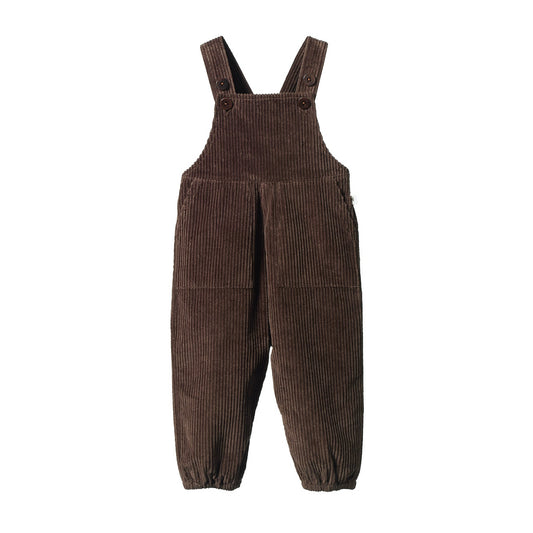 Teddy Cord Overalls / Pinecone