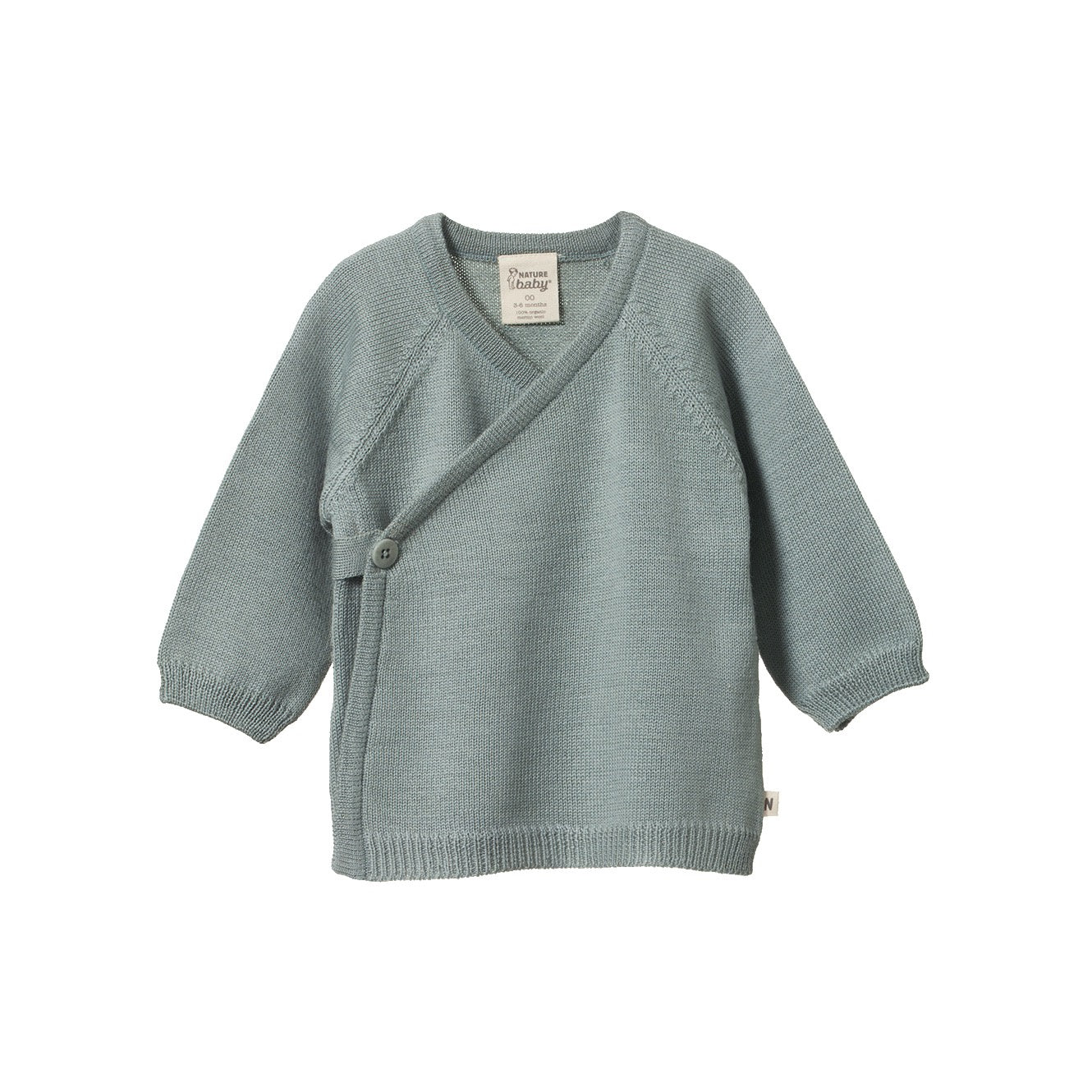 Merino Knit Kimono Jacket / Sage