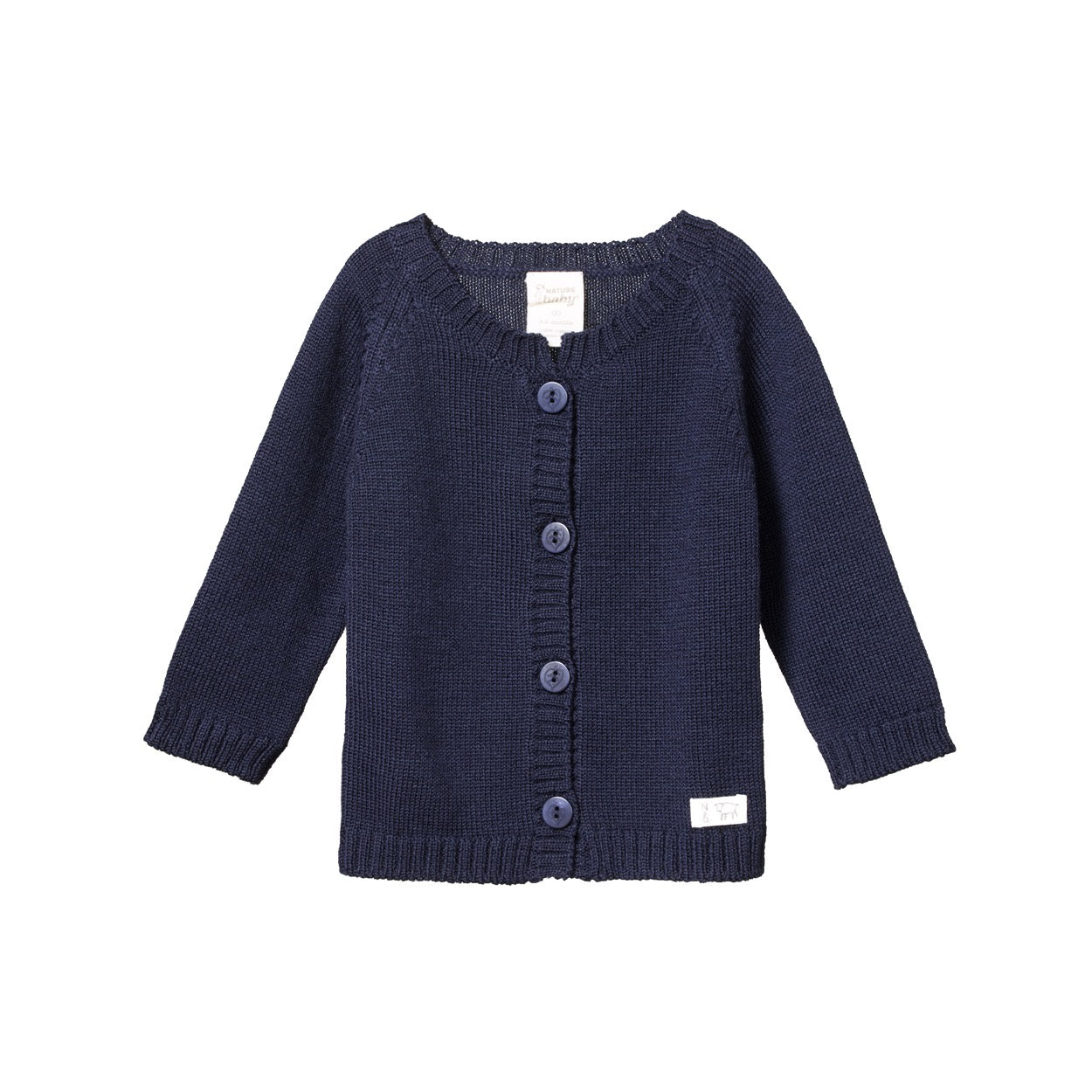 Merino Knit Cardigan / Navy