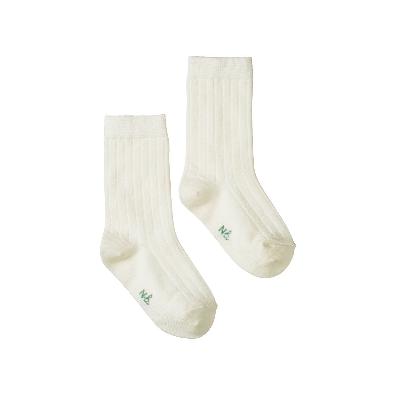 Organic Wool Rib Socks / Natural