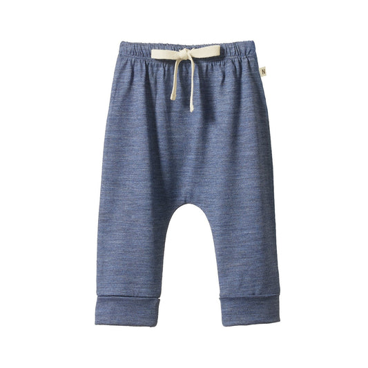 Merino Drawstring Pants / Vintage Indigo