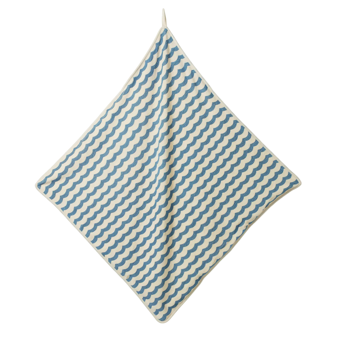 Organic Cotton Hooded Towel / Waves Print