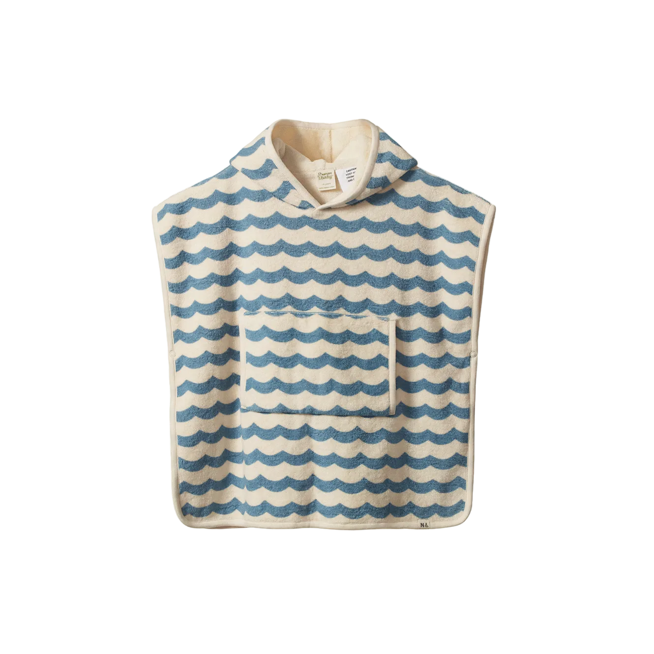 Poncho Towel / Waves Print