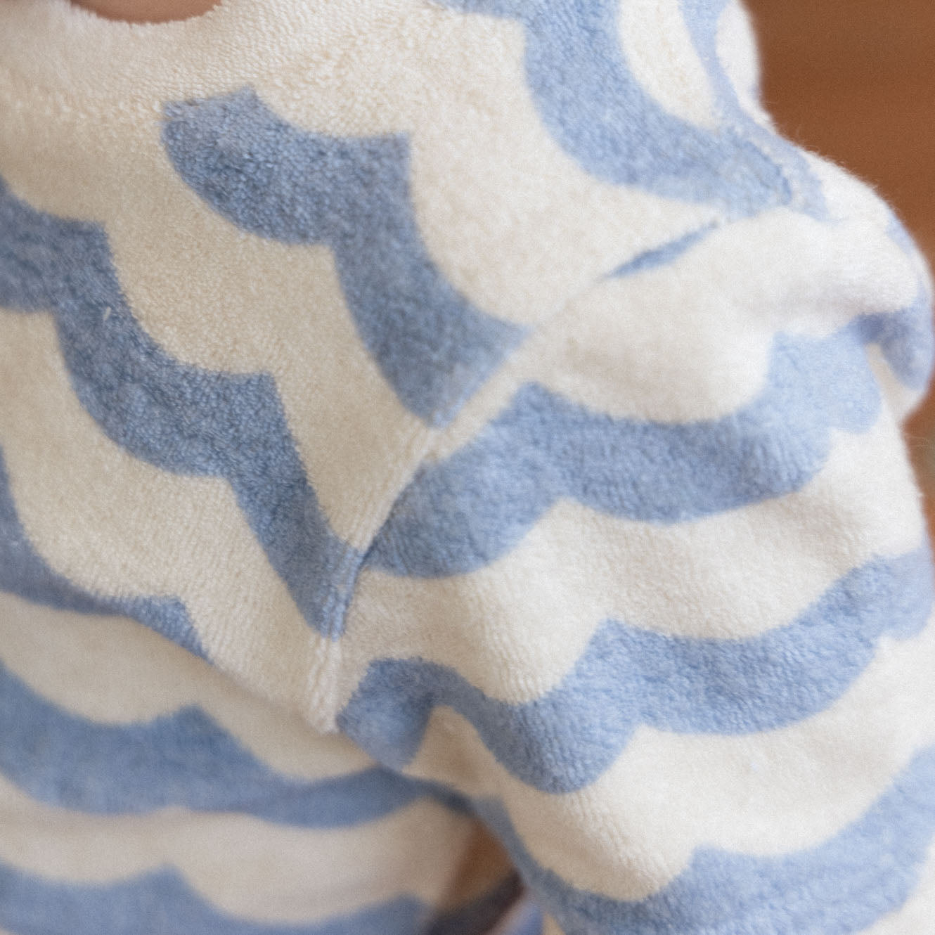 Juno Terry Romper / Waves Print