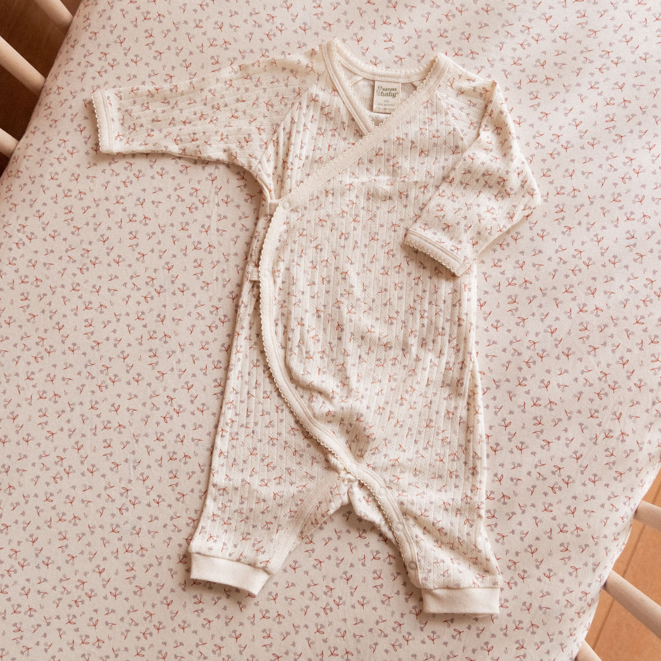 Pointelle Kimono Stretch & Grow / Dandelion Print