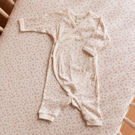 Pointelle Kimono Stretch & Grow / Dandelion Print