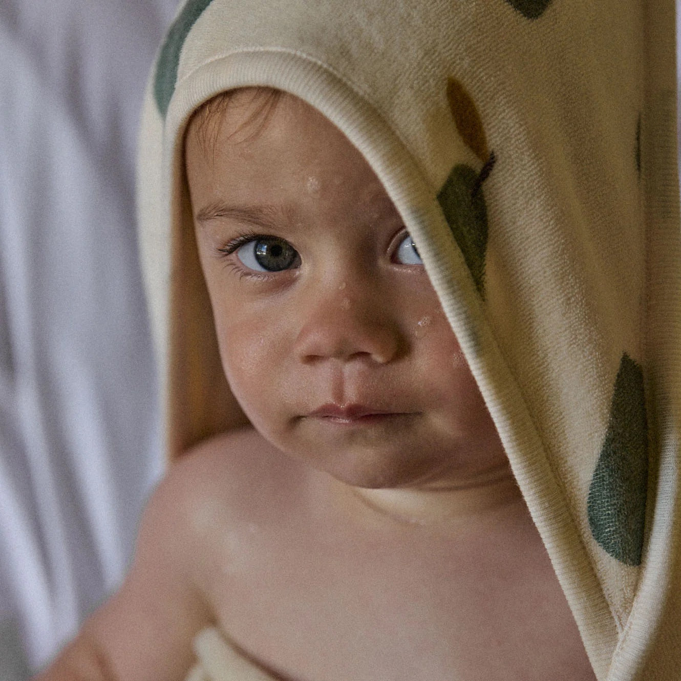 Organic Cotton Hooded Towel / Pear