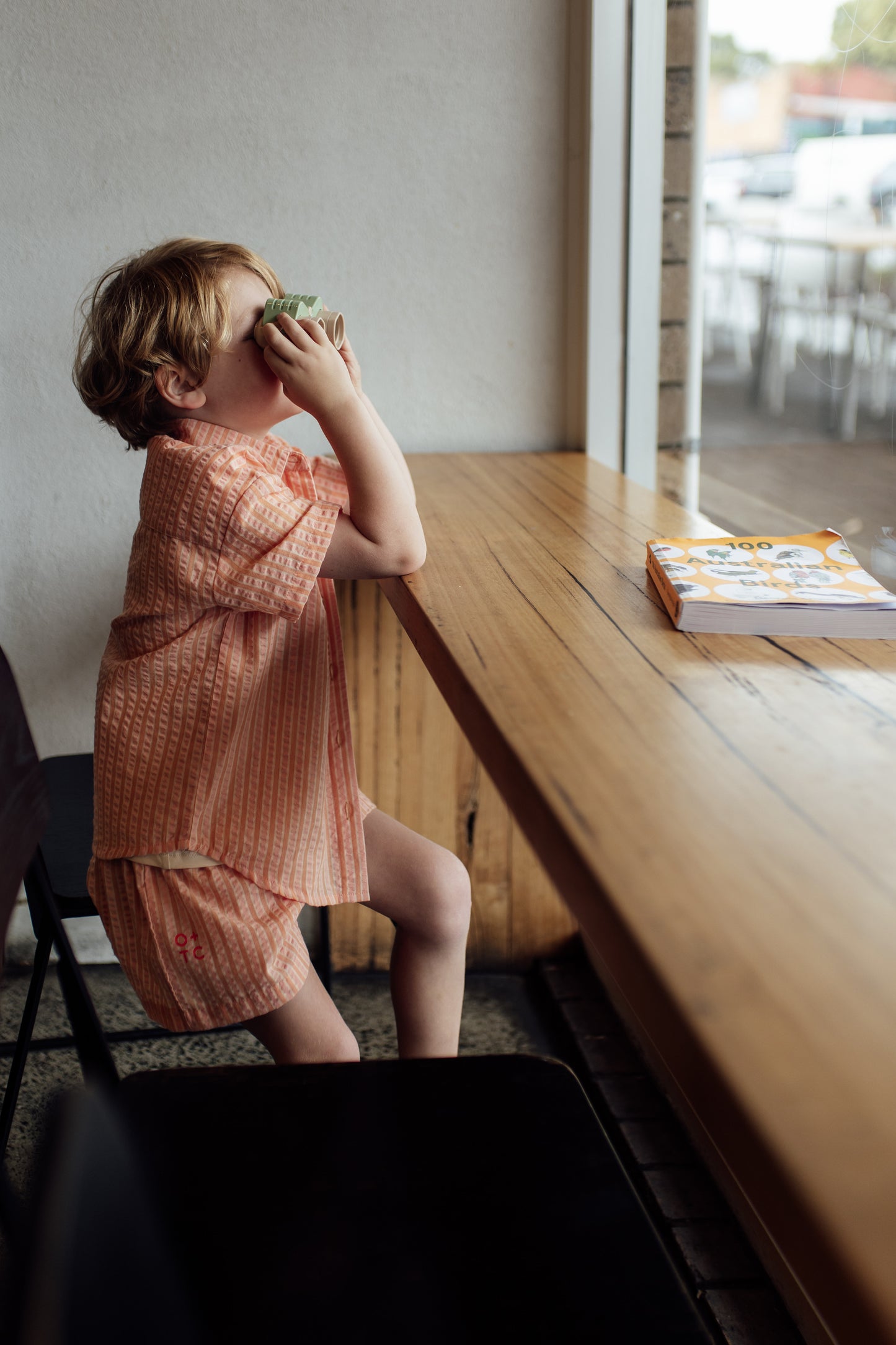 Cantaloupe Button Down Short Sleeve Shirt