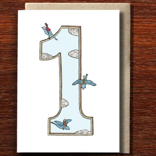 Greeting Card / One Birds