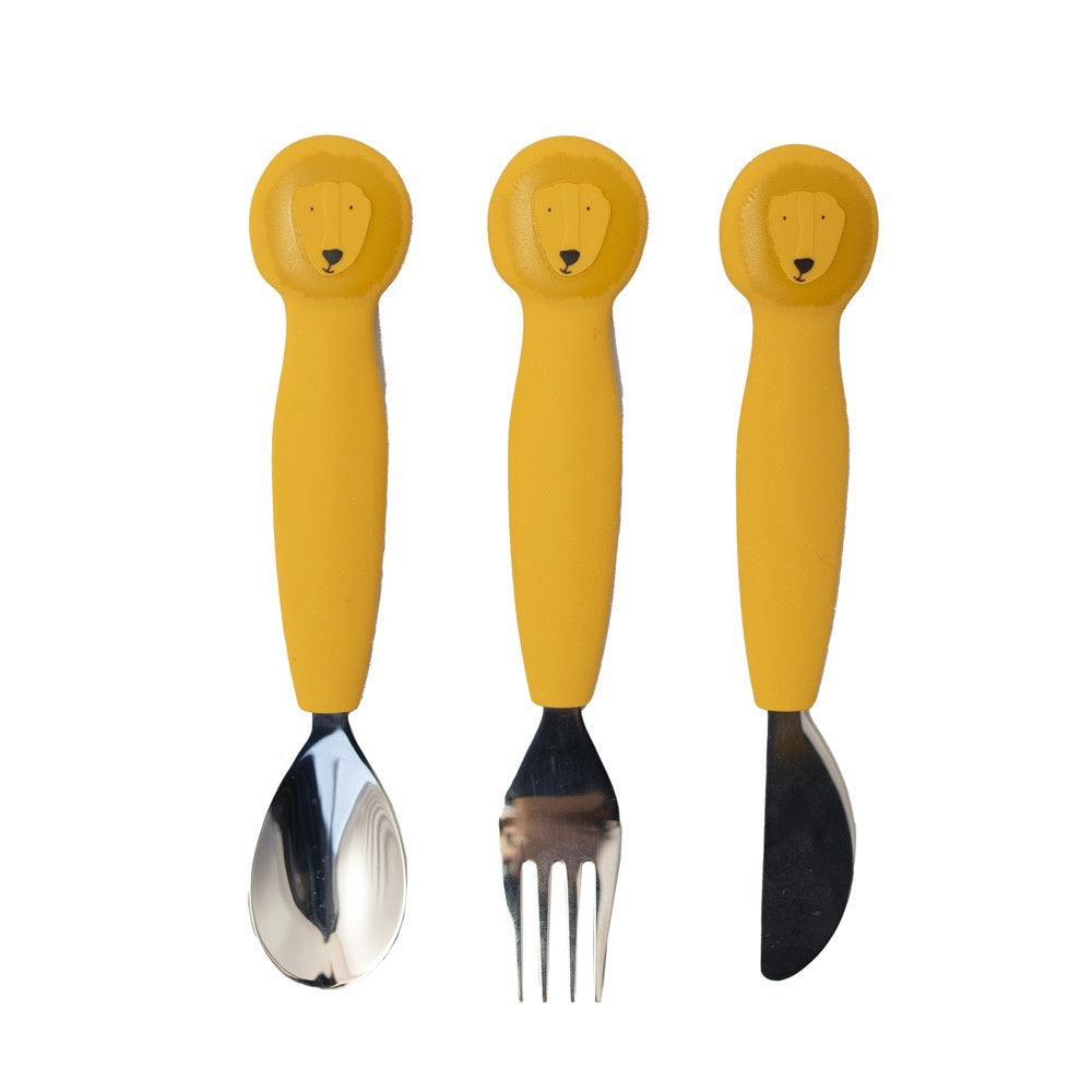 Lion Silicone Cutlery Set 3-Pack