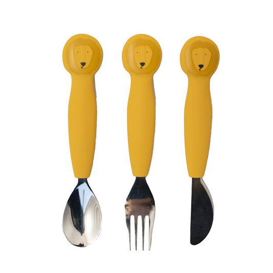 Lion Silicone Cutlery Set 3-Pack