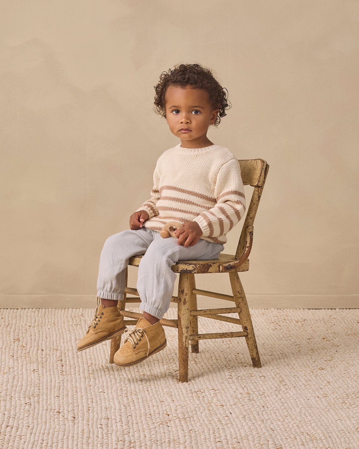Almond Stripe Rex Sweater