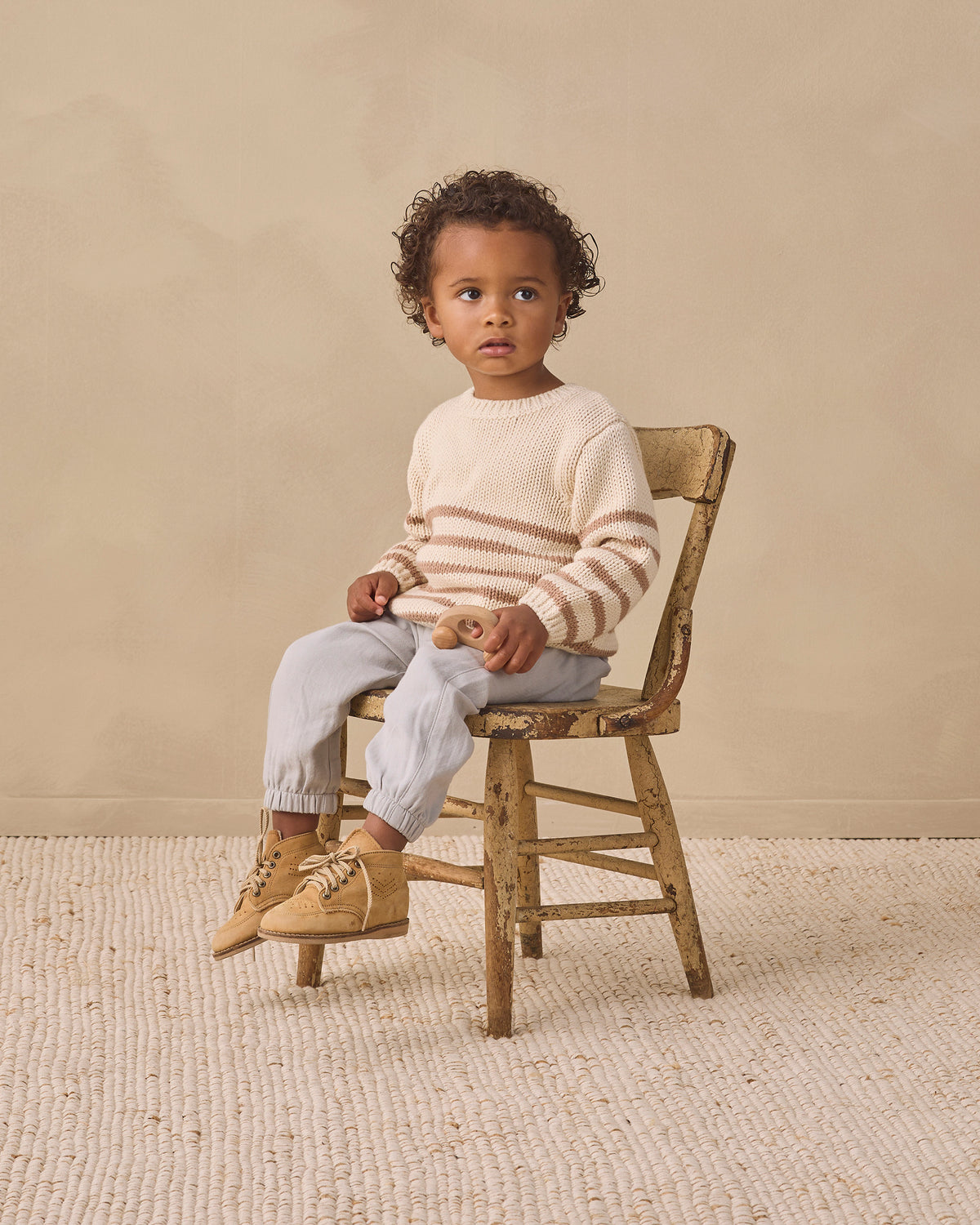 Almond Stripe Rex Sweater