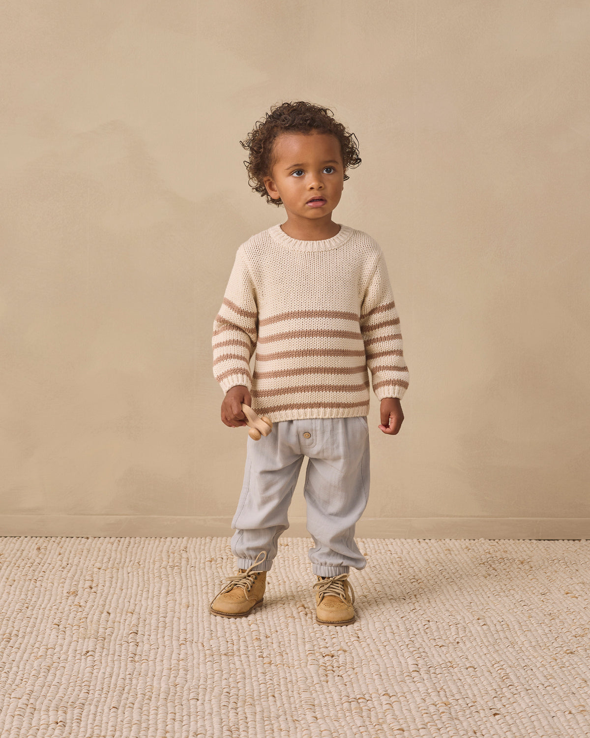 Almond Stripe Rex Sweater