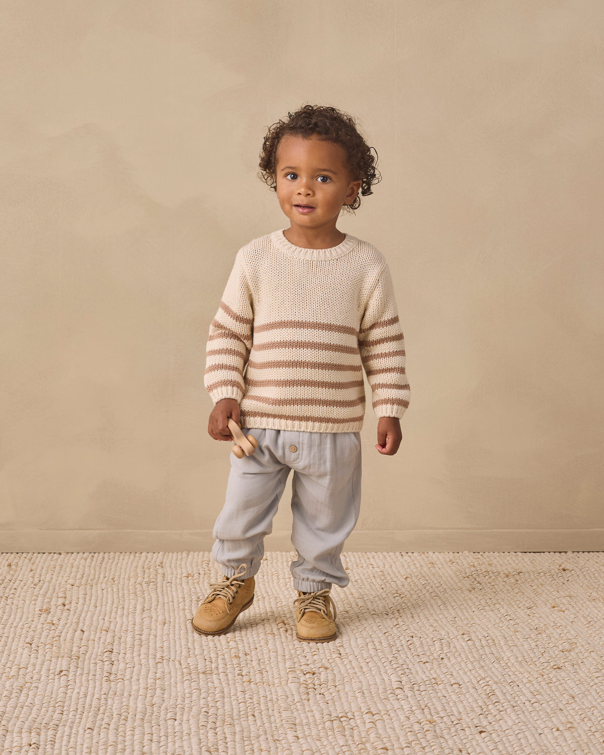 Almond Stripe Rex Sweater