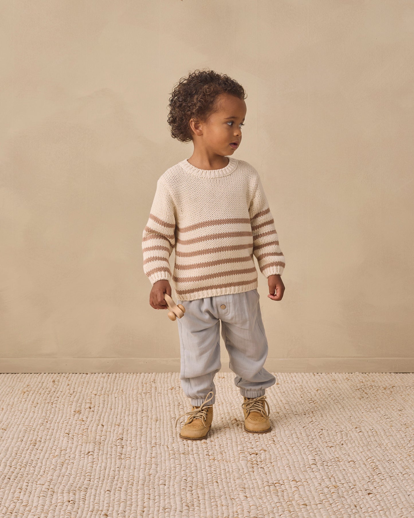 Almond Stripe Rex Sweater