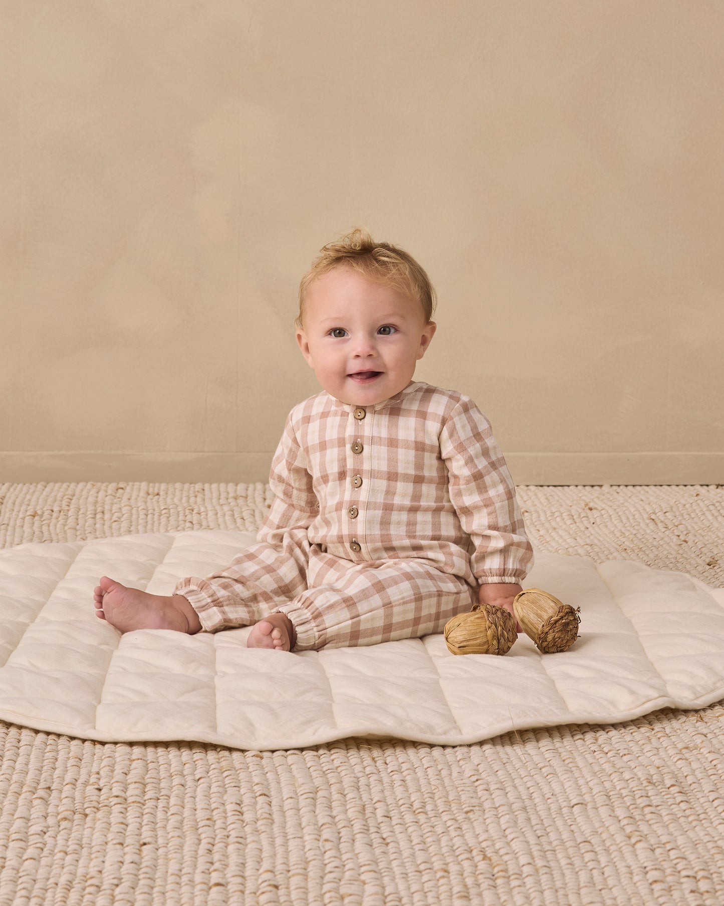 Rustic Plaid Woven Jumpsuit