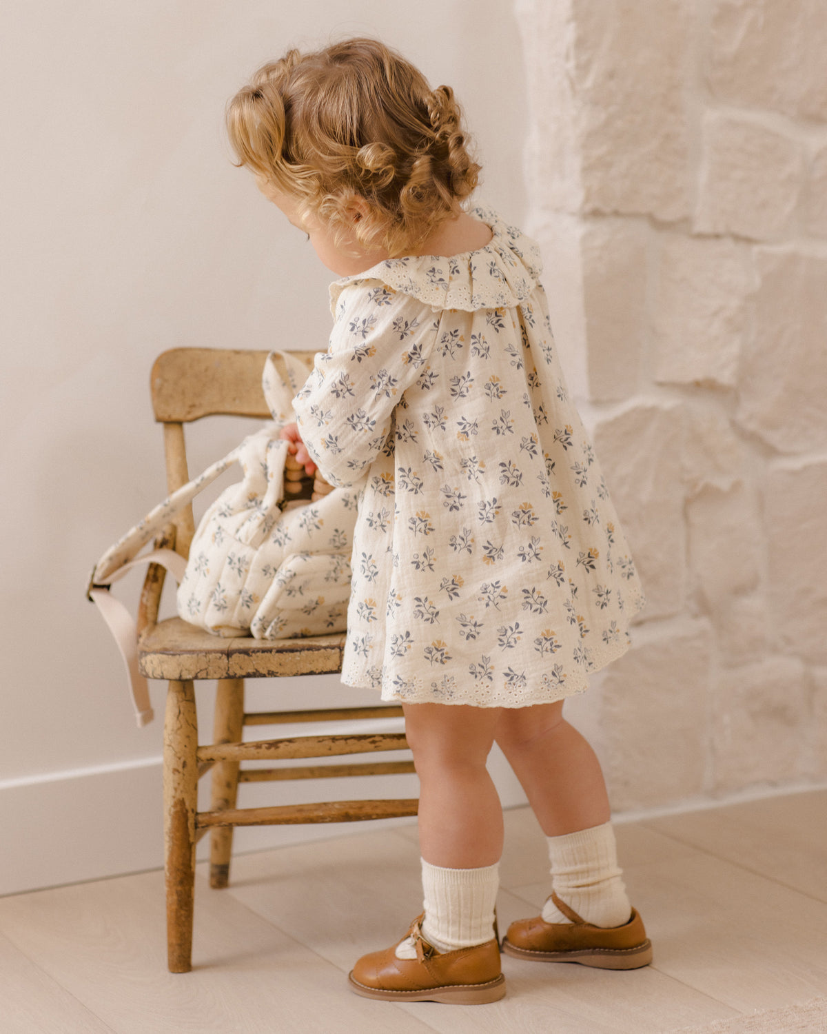 French Floral Long Sleeve Isla Dress
