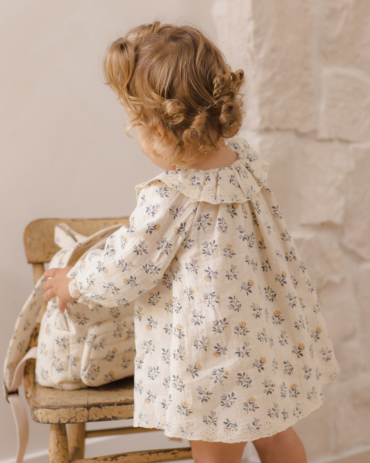 French Floral Long Sleeve Isla Dress