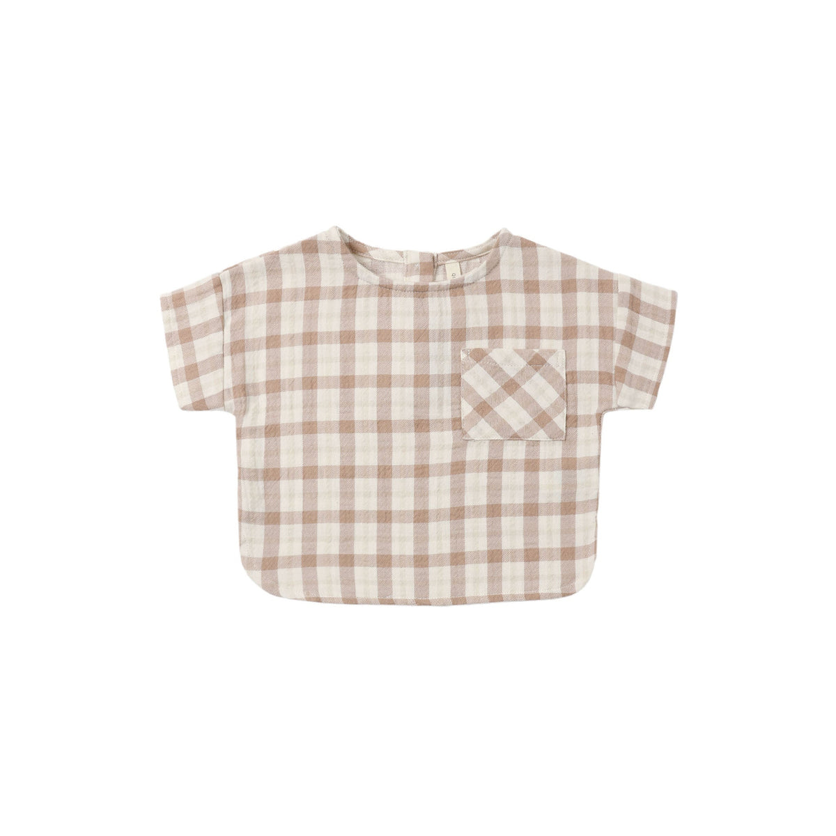 Rustic Plaid Woven Boxy Top