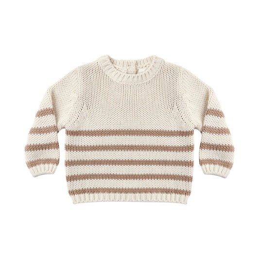 Almond Stripe Rex Sweater