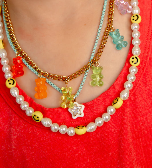 Yo' Rad Smiley Pearl Necklace