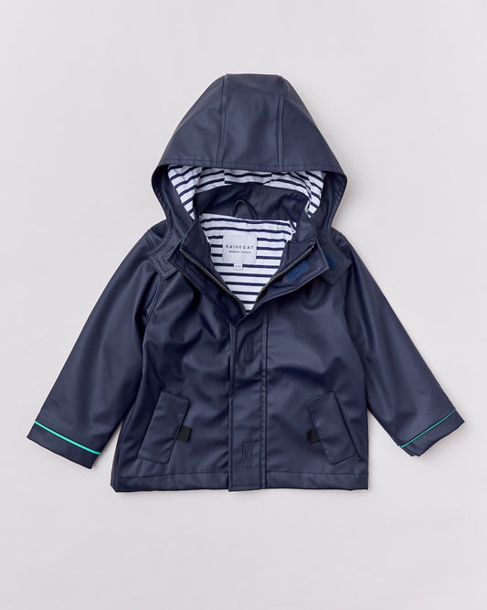 Stripy Sailor Raincoat / Midnight