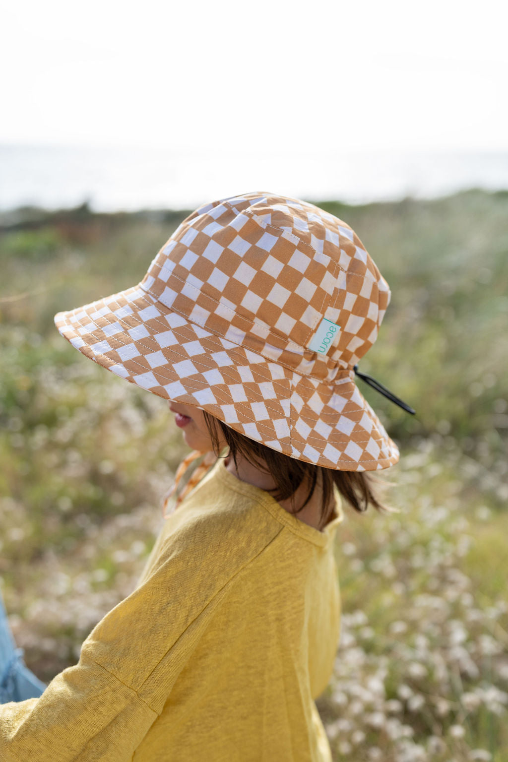 Checkmate Wide Brim Bucket Hat