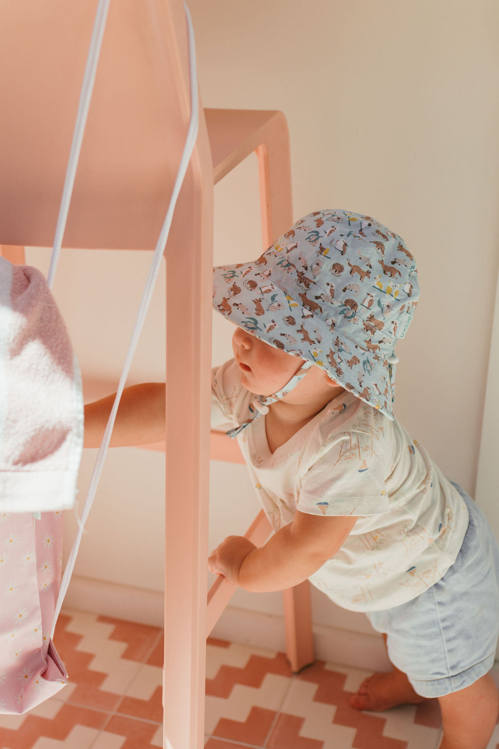 Aussie Bush Friends Wide Brim Bucket Hat