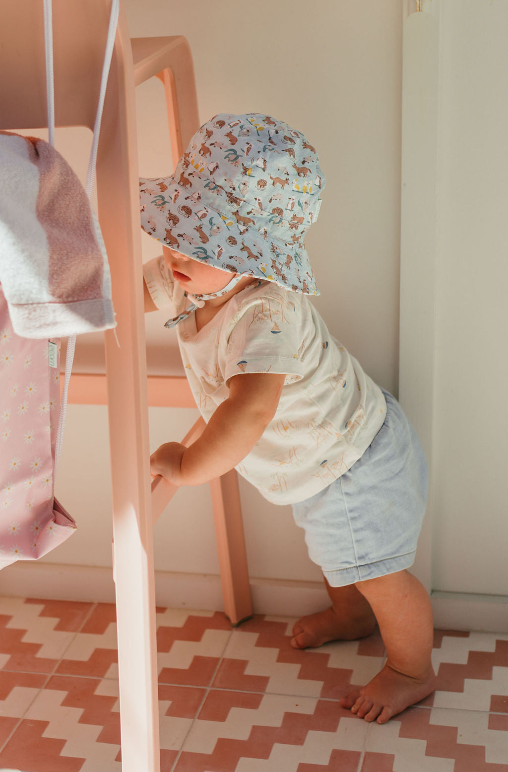 Aussie Bush Friends Wide Brim Bucket Hat