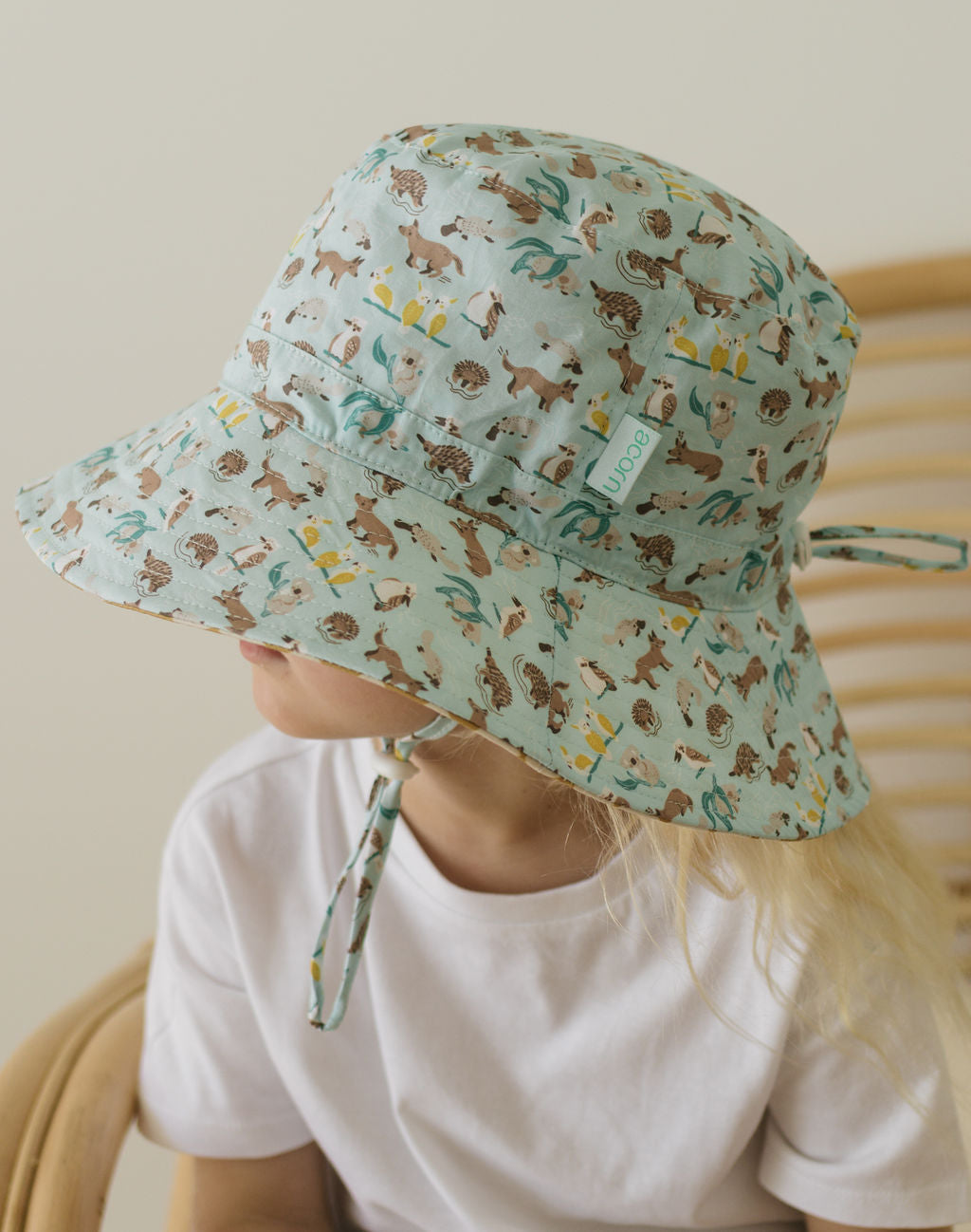 Aussie Bush Friends Wide Brim Bucket Hat
