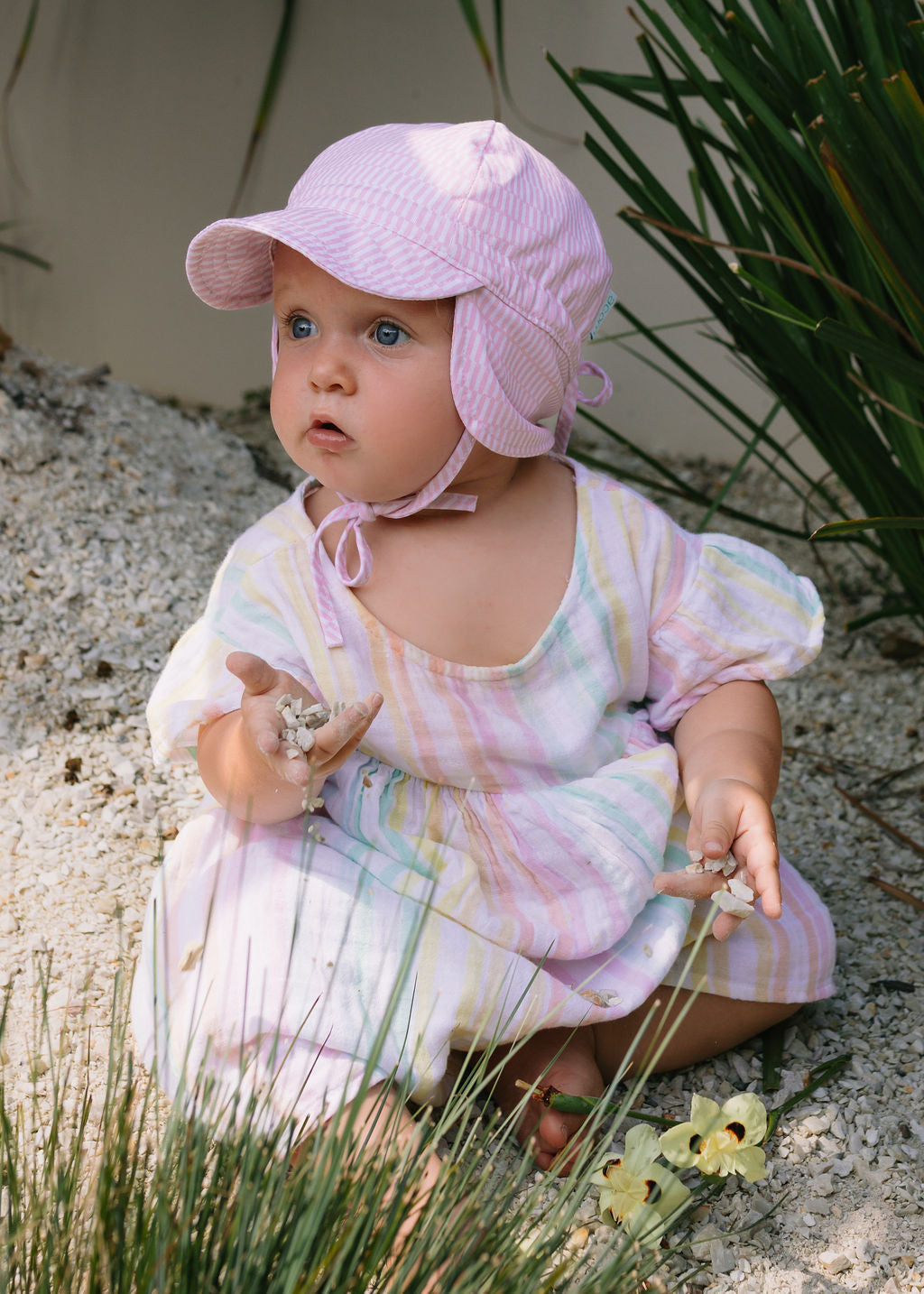 Pink Sprinkle Flap Hat