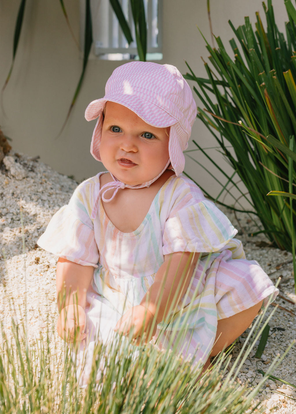 Pink Sprinkle Flap Hat