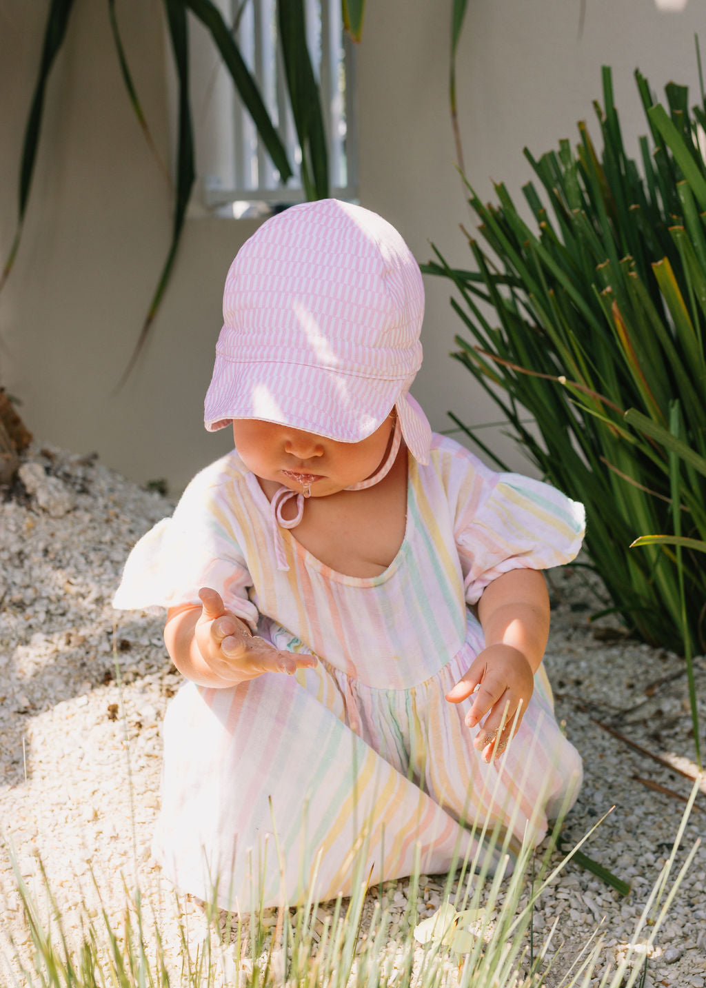 Pink Sprinkle Flap Hat