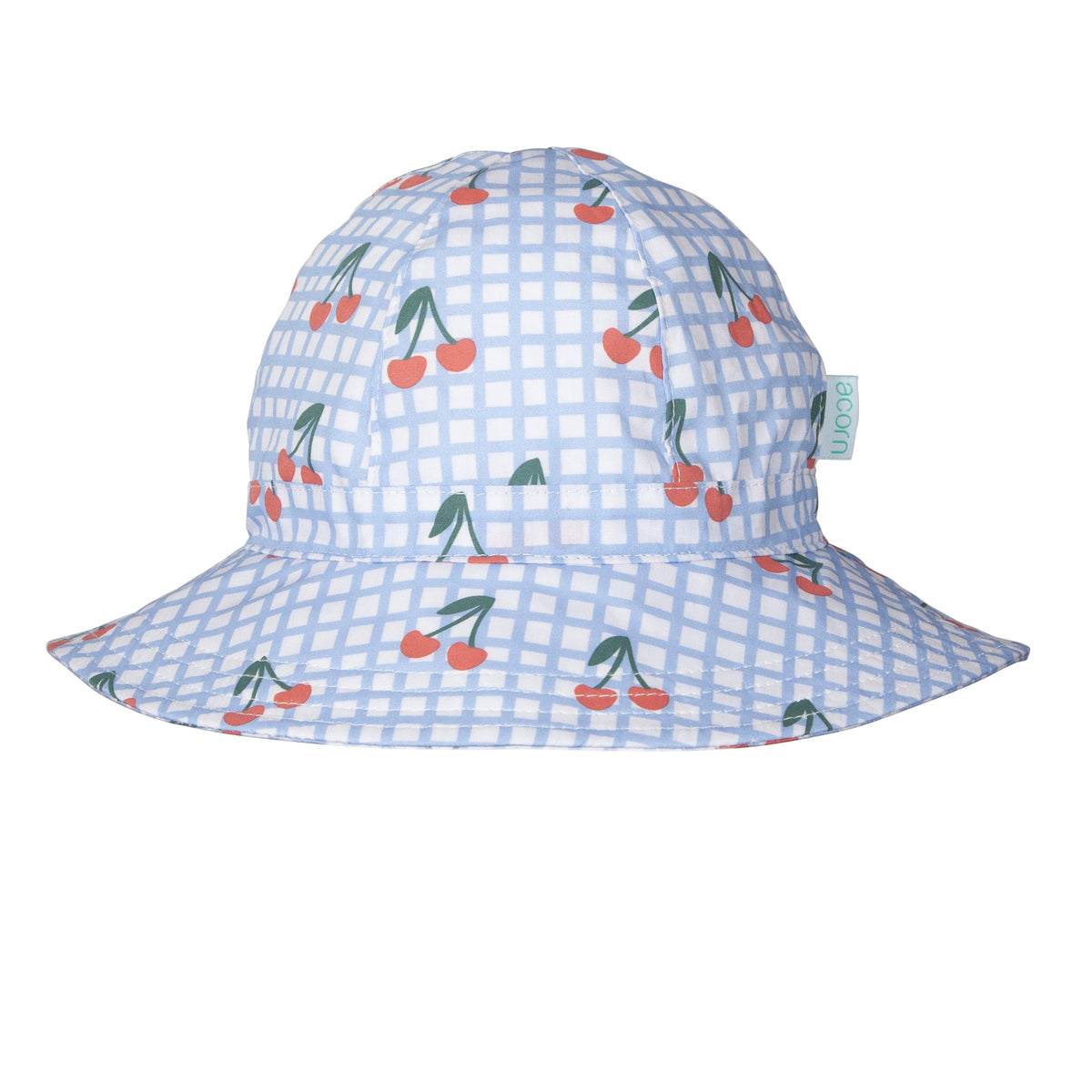 Cherry Checks Wide Brim Sunhat